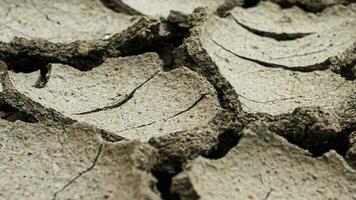 The ground cracked by sunlight and global warming.The ground was cracked by the drought of the harsh natural climate. video