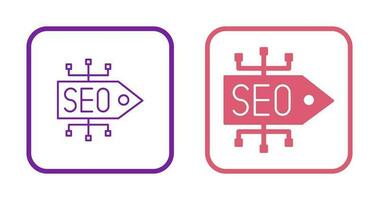 icono de vector de etiqueta seo