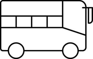 aislado autobús icono en Delgado línea Arte. vector