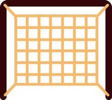 Illustration Of Soccer Net Icon In Orange And Brown Color. vector