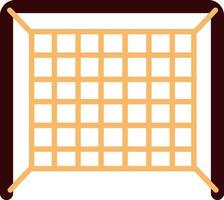 Illustration Of Soccer Net Icon In Orange And Brown Color. vector