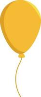 Isolated Balloon Flat Icon In Yellow Color. vector