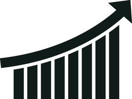 Flat style bar graph icon. vector