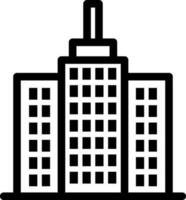 Skyscrapers building glyph icon. vector