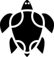 Turtle Icon In Glyph Style. vector