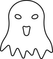 Isolated Ghost Icon In Line Art. vector