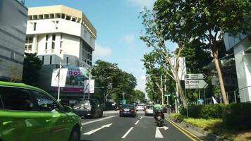 baixo ângulo Visão do Cingapura cidade edifícios video