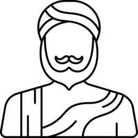 Indian male icon vector