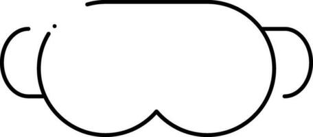 aislado lentes icono en negro línea Arte. vector