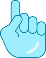 Finger Up Hand Icon In Flat Style. vector