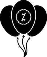 descuento oferta manojo globos en negro color. vector