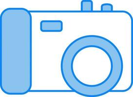 Isolated Camera Icon In Blue And White Color. vector