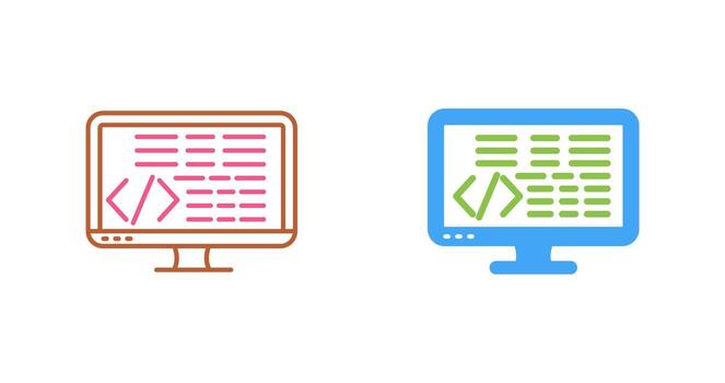 icono de vector de codificación