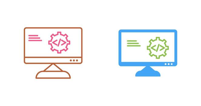 Unique Code Optimization Vector Icon