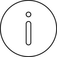 Info Button Icon In Black Line Art. vector