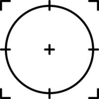 Focus Icon Or Symbol In Line Art. vector