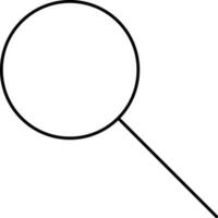 Black Linear Style Search Icon Or Symbol. vector