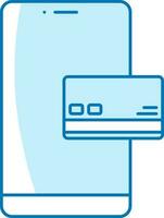 Credit card with mobile vector