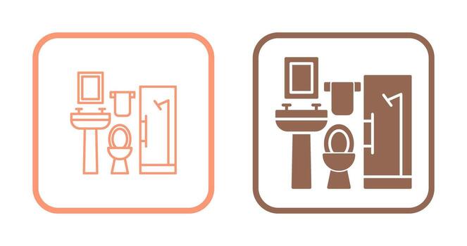 icono de vector de baño