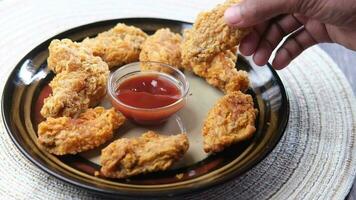 Fried Chicken with Hot Dipping Sauce video