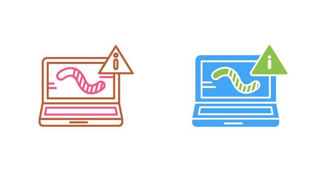 icono de vector de gusano