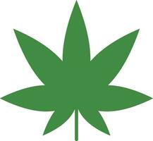 Flat Illustration Of Marijuana Leaf Icon. vector