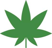 Flat Illustration Of Marijuana Leaf Icon. vector