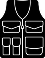 Bulletproof Vest Icon In Black and White Color. vector