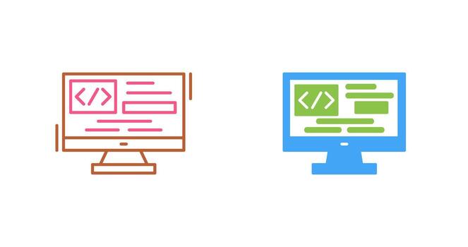 icono de vector de codificación