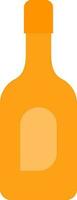 Isolated Yellow Color Beer Bottle Icon. vector