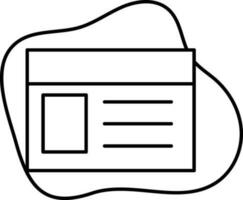 ID Card Or Webpage Icon On White Background. vector