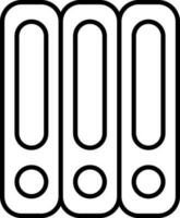 Ring Binder In Black Line Art, vector
