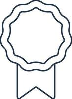 Badge Icon In Black Outline. vector