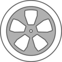 Rim Or Tyre Icon In White And Gray Color. vector