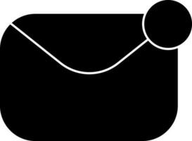 negro y blanco correo electrónico icono o símbolo. vector
