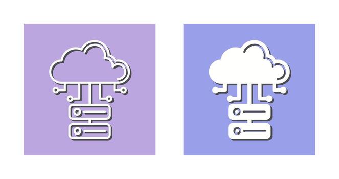 Cloud Database Vector Icon