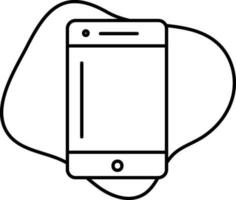 Illustration of Smartphone Icon On White Background. vector