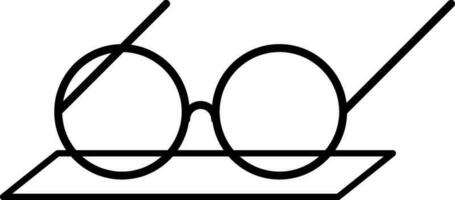 Goggle Icon In Black Outline. vector