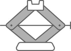 Scissor Jack Icon In White And Gray Color. vector