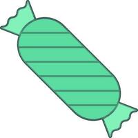 Toffee Icon In Green Color. vector