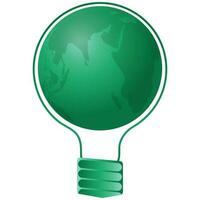 Illustration Of Earth Globe In Bulb Element. vector