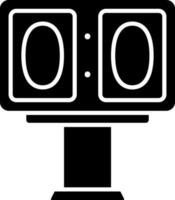 Flat Style Score Board Glyph Icon. vector