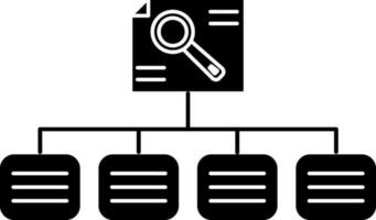 Data Classification Icon In Black And White Color. vector
