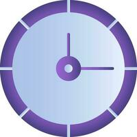 aislado reloj icono en púrpura y azul color. vector