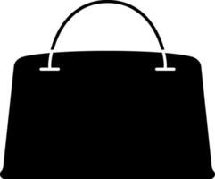 compras bolso icono en negro y blanco color. vector