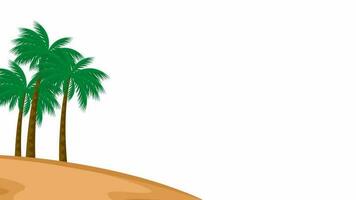 animation palm tree on the beach. suitable for eduation or program etc. video
