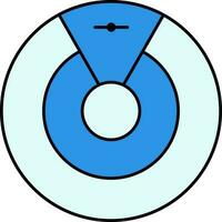 Radar Icon In Blue Color. vector