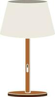 Table Or Desk Lamp Icon In Gray And Brown Color. vector