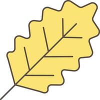 Leaf Icon In Yellow Color. vector