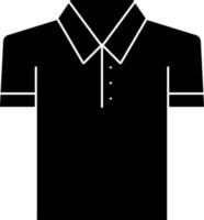 glifo estilo polo t camisa icono o símbolo. vector